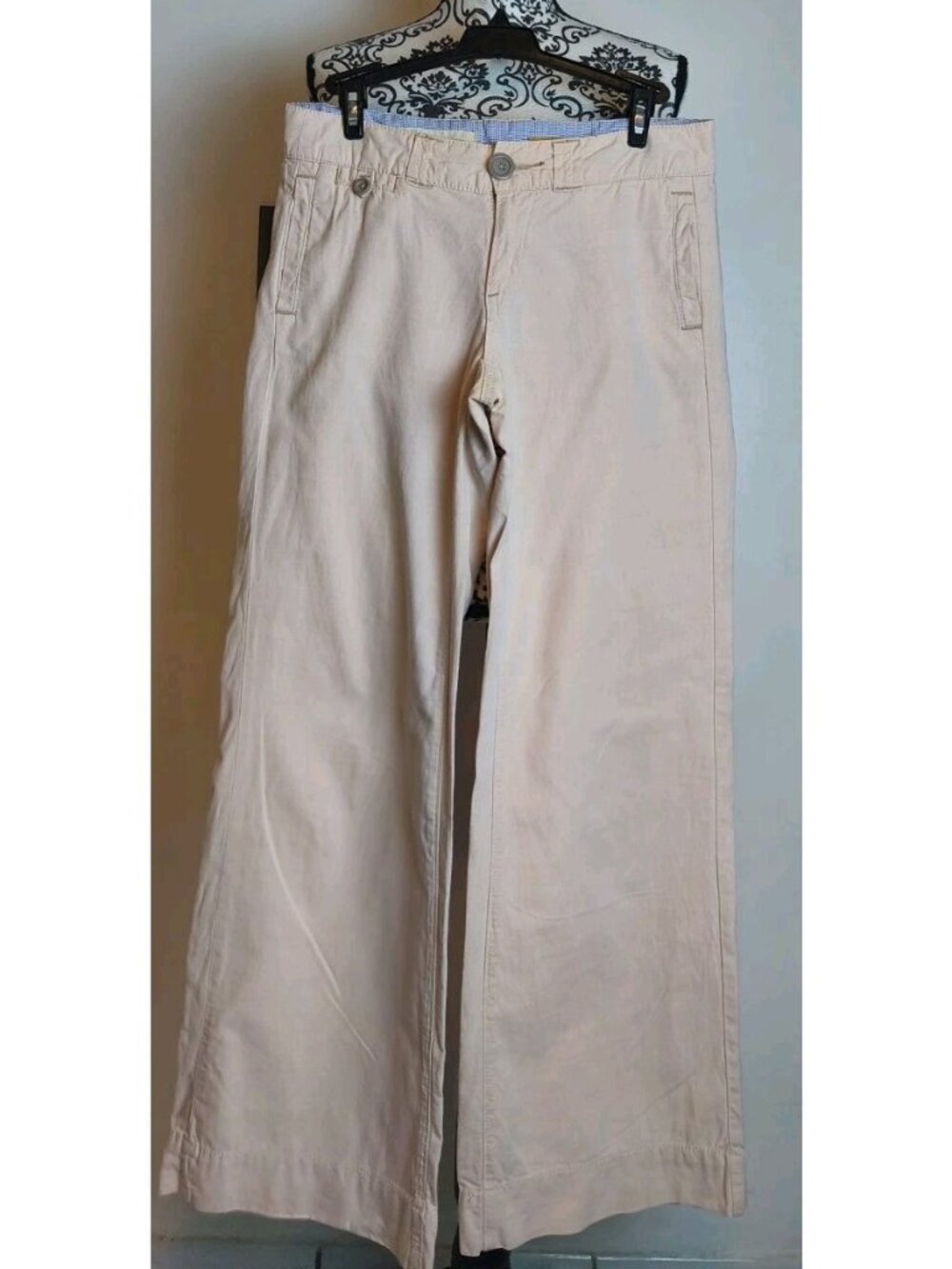 Pilcro Anthropologie Women's 26 Blush Pink Wide Leg Cotton Pants
